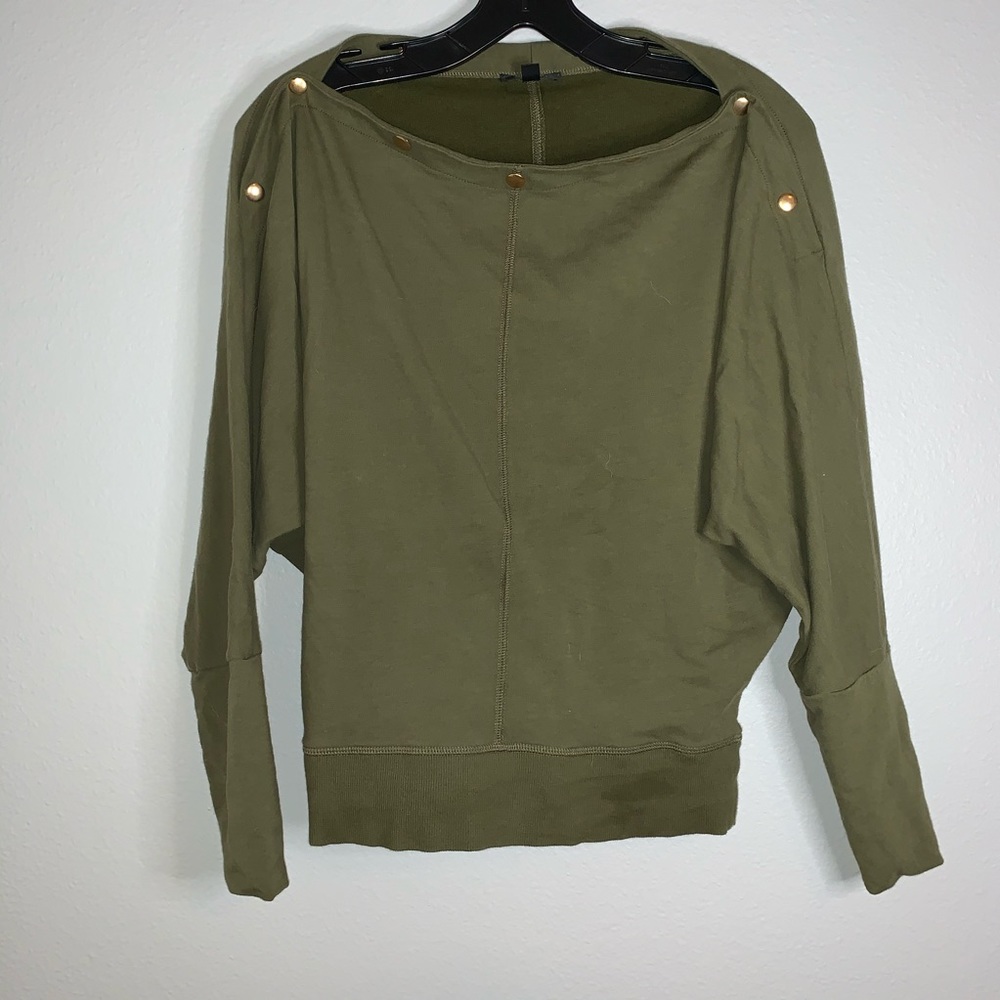 Stella & dot green long sleeve top